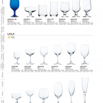 COLOR STEM, AROMA, LALA of Hard Strong Stemware produced by Toyo-Sasaki Glass